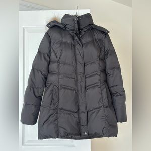 Marc New York, Andrew Marc - Women's Black Mid-Length Puffer Coat (L)